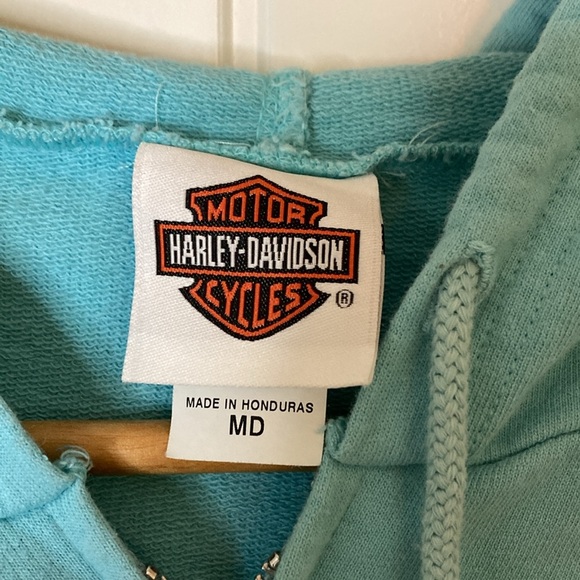 Harley Davidson Zipper Front Hoodie Womens Size M Blue‎ Tennessee - Picture 6 of 11
